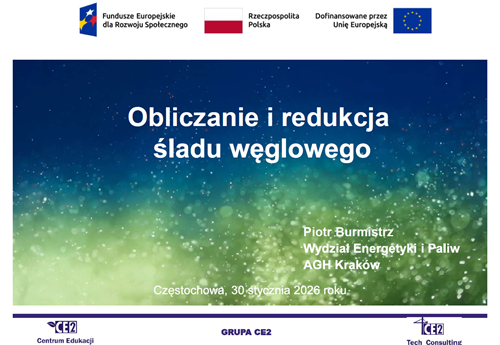 „Obliczania i redukcji śladu węglowego” - szkolenie dla pracowników dydaktycznych Wydziału