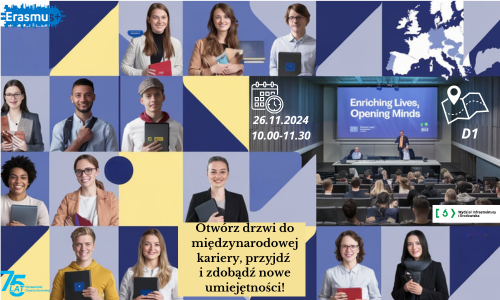 Spotkanie Erasmus+ dla studentek/studentów Wydziału - 26.10.2024 r.