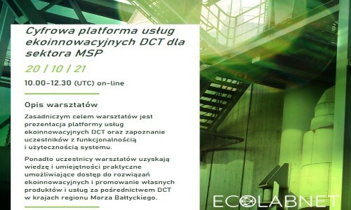 Warsztaty "Cyfrowa platforma usług ekoinnowacyjnych DCT dla sektora MŚP"