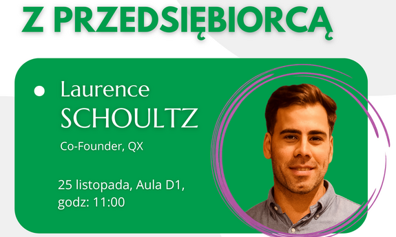 Przyszłość ze sztuczną inteligencją - spotkanie z Laurencem Schoultzem, współzałożycielem QX