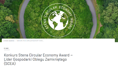 Konkurs Stena Circular Economy Award – Lider Gospodarki Obiegu Zamkniętego (SCEA).