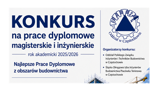 Konkurs na najlepszą pracę dyplomową - PZiTB Oddział Częstochowa