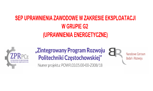 SEP uprawnienia zawodowe w zakresie eksploatacji w grupie G2  (uprawnienia energetyczne)