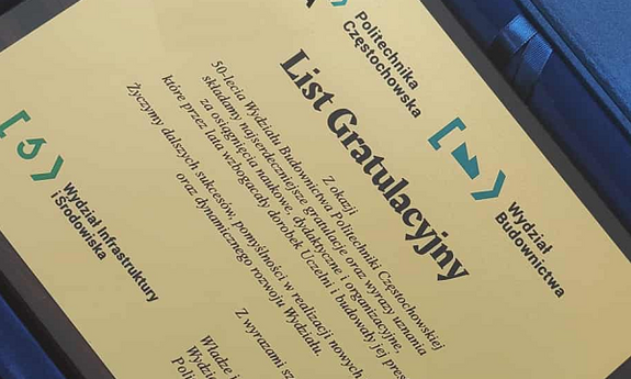 Jubileusz 50-lecia Wydziału Budownictwa